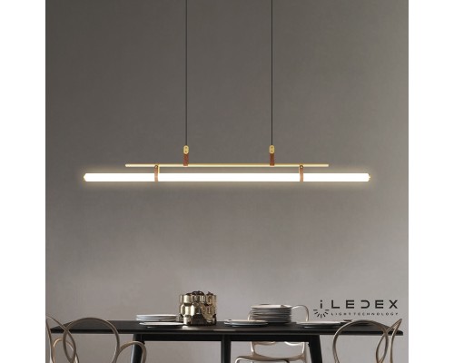 Подвесной светильник iLedex ZOOM 9498P-46W-3000K GOLD&BROWN&WHITE