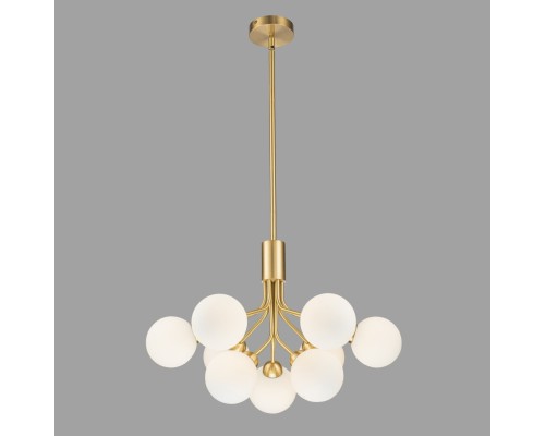 Подвесная люстра Belfast Bryson L-8130-6+3 BR GL Латунь / Стекло