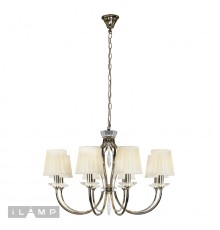 Подвесная люстра iLamp Charm P2508-8 Никель+беж