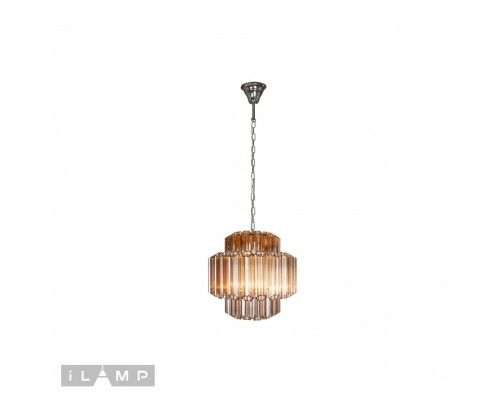 Подвесная люстра iLamp Destiny MD0267-4B CHROME+BROWN