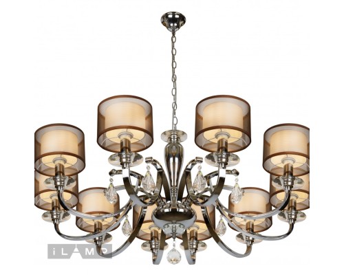 Подвесная люстра iLamp Mario RM16001/10 Хром