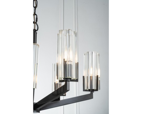 Подвесная люстра Belfast Malone 6035-6 BL CL Черный / Стекло