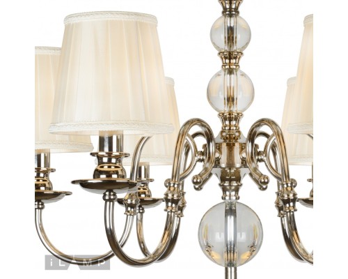 Подвесная люстра iLamp Armonia P2510-6 Никель+беж