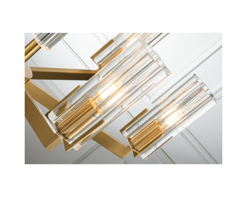 Подвесная люстра Belfast Malone 6035-6 BR CL Латунь / Стекло