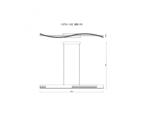 Светильник подвесной iLEDEX Scorpio C4791-102 MBK+BN