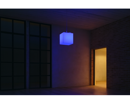 Подвесной LED куб 20 см 220V White RGB