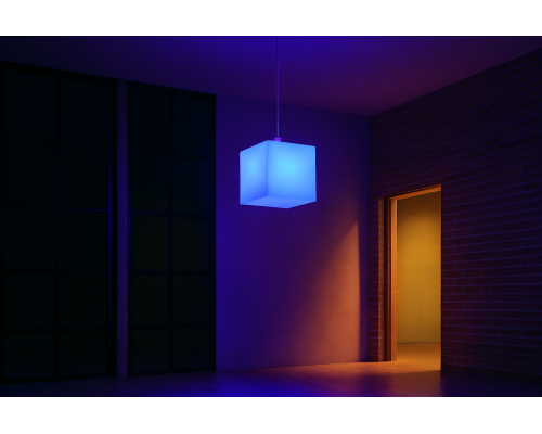 Подвесной LED куб 30 см 220V White RGB