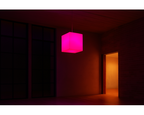 Подвесной LED куб 40 см 220V White RGB