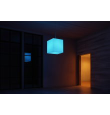 Подвесной LED куб 50 см 220V White RGB