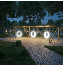 Пергола «Аполлон» со светящимися LED качелями 2700К