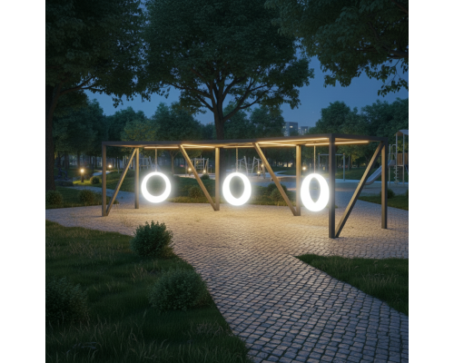 Пергола «Аполлон» со светящимися LED качелями RGB