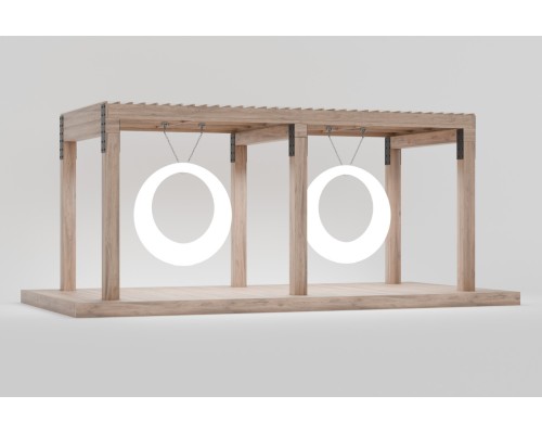 Пергола «Гермес» со светящимися LED качелями RGB