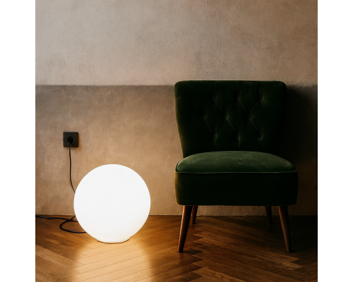 Шар-светильник для дома Moonlight 40 см 220V White 4000К с подставкой