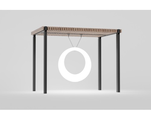 Пергола «Ирида» со светящимися LED качелями 4000К (вращение на 360)