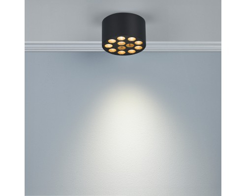 Светильник потолочный 9W 750LM 4000K, черный/золото Guarda Lightstar 080942