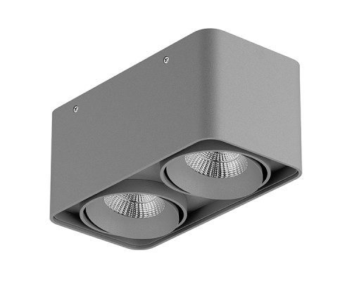 052329-IP65 Светильник MONOCCO LED 2х10W 1200LM 30G СЕРЫЙ 3000K (в комплекте)