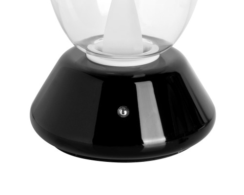 Настольная лампа диммируемая 10W 3000K прозрачный/черный Uovo III Lightstar 807907