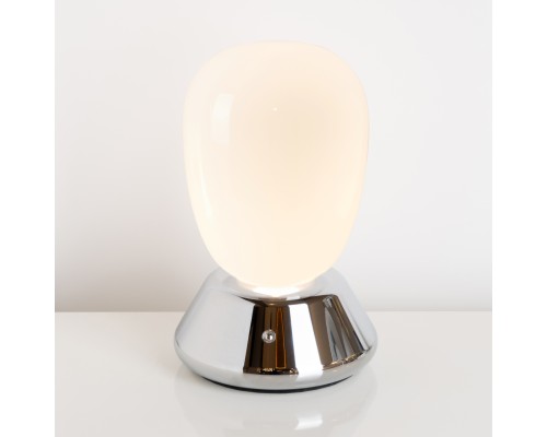 Настольная лампа диммируемая 10W 3000K матовый/хром Uovo III Lightstar 807914