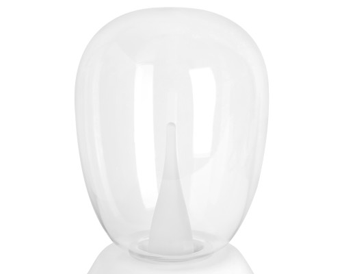 Настольная лампа диммируемая 10W 3000K прозрачный/белый Uovo III Lightstar 807906