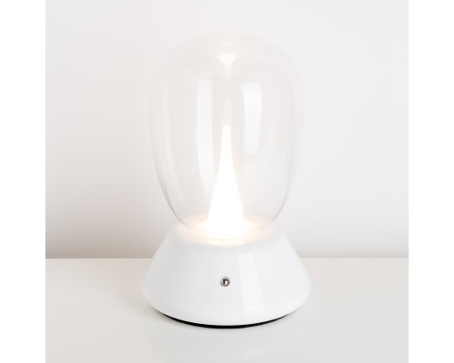 Настольная лампа диммируемая 10W 3000K прозрачный/белый Uovo III Lightstar 807906