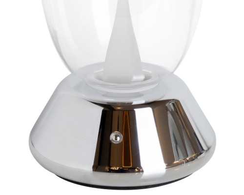 Настольная лампа диммируемая 10W 3000K прозрачный/хром Uovo III Lightstar 807904