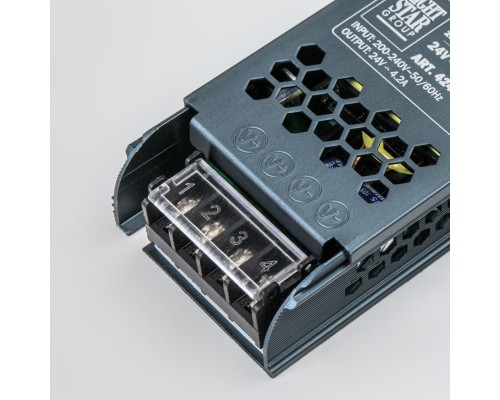 Тросовая система CORDA 5м и блок питания на 100W (max мощность ленты 18W/метр) Corda Lightstar 100CORDA5