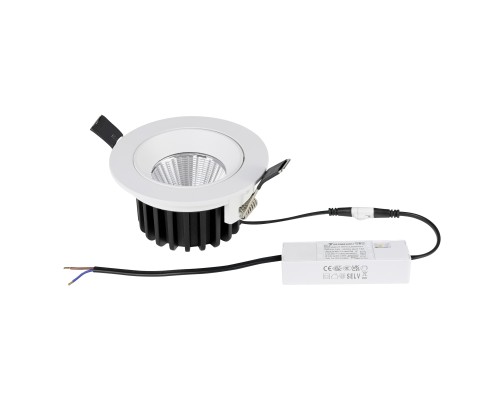 Светильник встраиваемый поворотный 10W 38G белый Soffi IP65 Lightstar 212446IP65