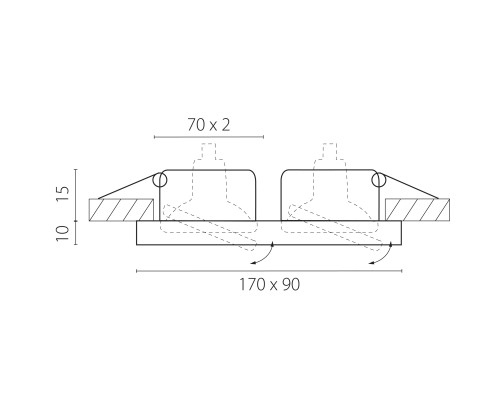 Светильник точечный встраиваемый декоративный под заменяемые галогенные или LED лампы Rifle Lightstar 002544
