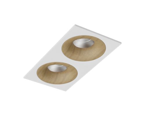 Встраиваемый светодиодный светильник Ledron LOFT SQ2 White Wooden 4000K