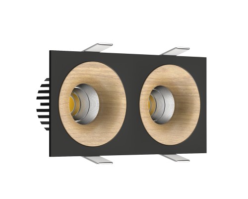 Встраиваемый светодиодный светильник Ledron LOFT SQ2 Black Wooden 4000K