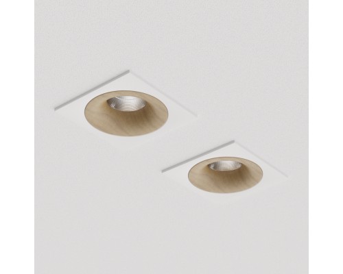 Встраиваемый светодиодный светильник Ledron LOFT SQ White Wooden 4000K