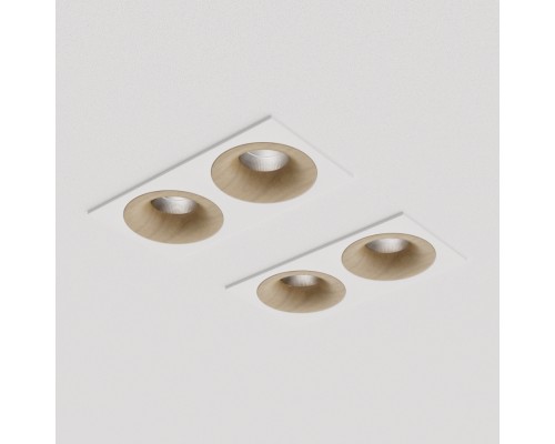 Встраиваемый светодиодный светильник Ledron LOFT SQ2 White Wooden 4000K