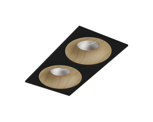 Встраиваемый светодиодный светильник Ledron LOFT SQ2 Black Wooden 4000K