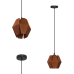 Деревянный подвесной (накладной) светильник ELEMENT S под сменную лампу