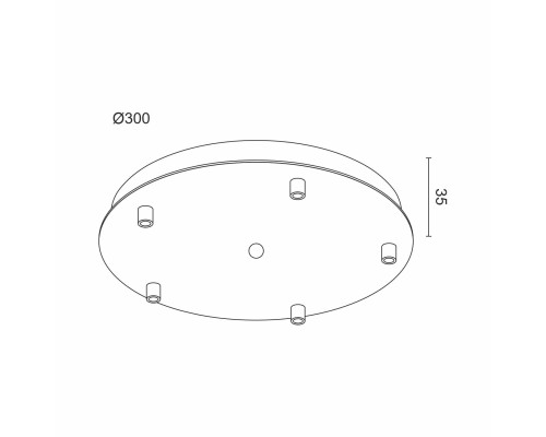 Основание круглое Ledron D300-3