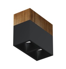 Накладной светодиодный светильник Ledron KUBING 2 Wooden 160 Black TRIAC