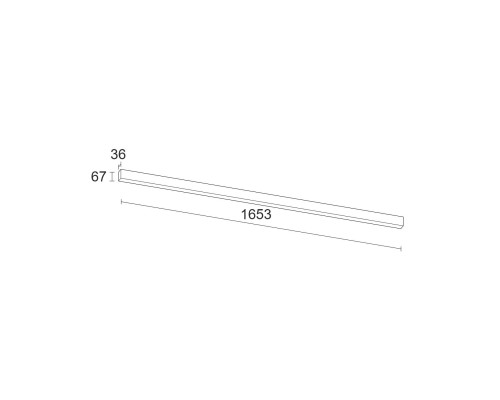 Накладной светодиодный светильник Ledron LINE GULAR 1653 Black 4000K