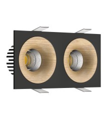 Встраиваемый светодиодный светильник Ledron LOFT SQ2 Black Wooden TRIAC