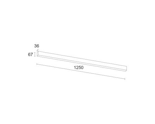 Накладной светодиодный светильник Ledron LINE GULAR 1250 White 4000K