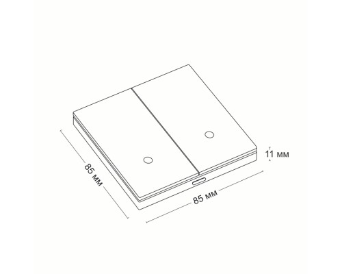 Выключатель двухклавишный Zigbee Black