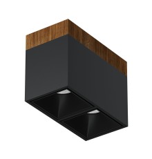 Накладной светодиодный светильник Ledron KUBING 2 Wooden 130 Black TRIAC