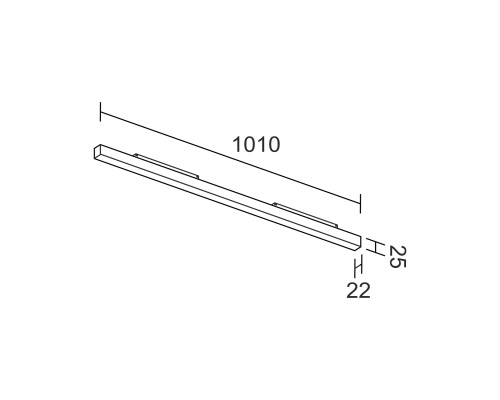 Светодиодный светильник (стеновой) для магнитной системы Ledron Sagi line 1010 Black 3000K