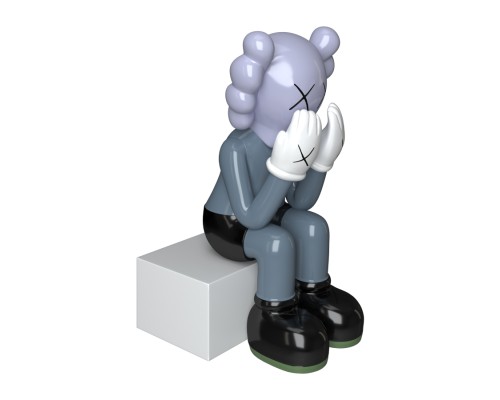 Дизайнерская статуэтка копилка KAWS синий