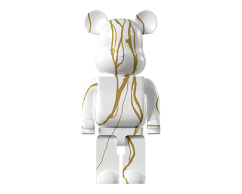 Статуэтка BEARBRICK белый с золотым