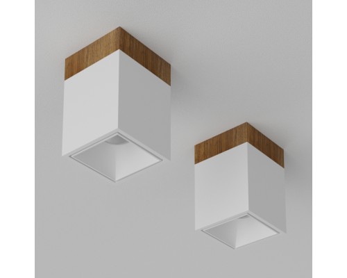 Накладной светодиодный светильник Ledron KUBING 130 Wooden White 4000K