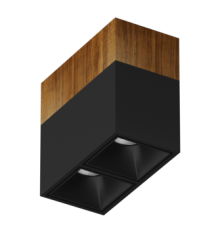Накладной светодиодный светильник Ledron KUBING 2 Wooden 130 Black 4000K