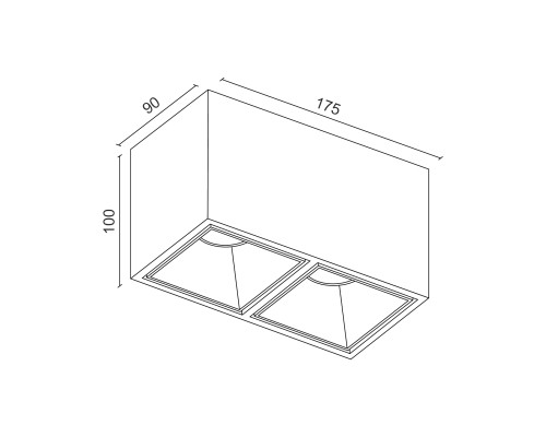 Накладной светодиодный светильник Ledron KUBING 2 White-Grey TRIAC 4000K