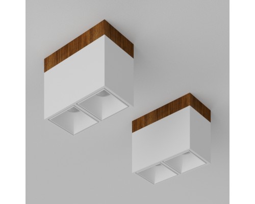 Накладной светодиодный светильник Ledron KUBING 2 Wooden 130 White 4000K