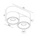 Накладной поворотный светодиодный светильник Ledron LH8W 2 White