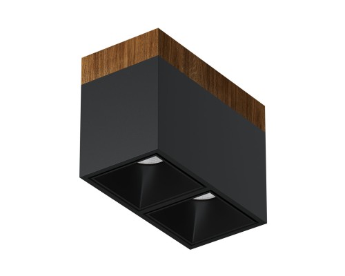 Накладной светодиодный светильник Ledron KUBING 2 Wooden 130 Black 4000K